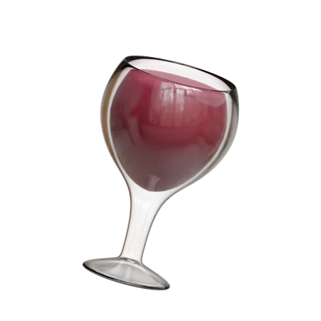 Wine Red Glass  3D Icon