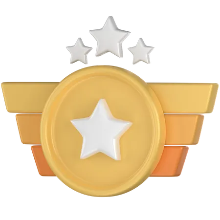 Winged badge  3D Icon