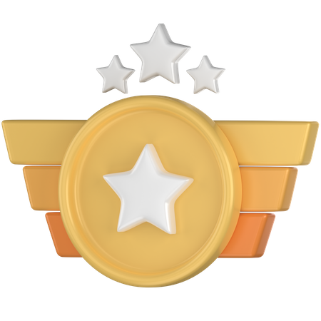 Winged badge  3D Icon