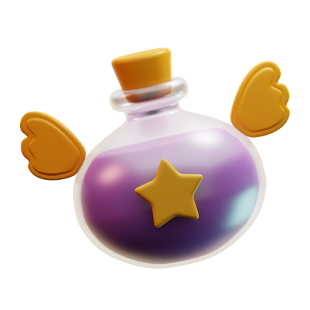 Winged Potion Bottle  3D Icon