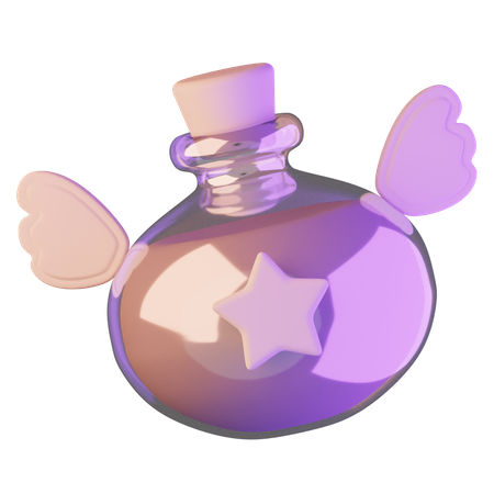 Winged Potion Bottle  3D Icon