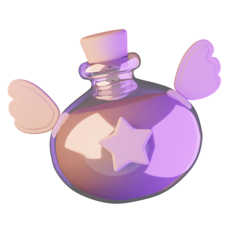 Winged Potion Bottle  3D Icon