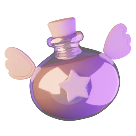 Winged Potion Bottle  3D Icon
