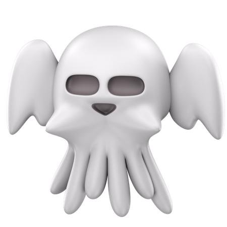 Winged Skull  3D Icon