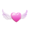 wings love 3d logo