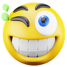 wink emoji 3d illustration