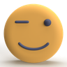 wink emoji 3d logo