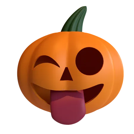 Wink Pumpkin  3D Icon