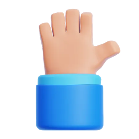 Winkende Hand  3D Icon