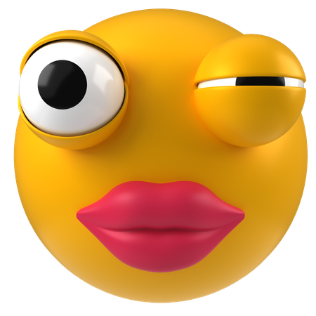 Winking  3D Icon