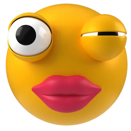 Winking  3D Icon