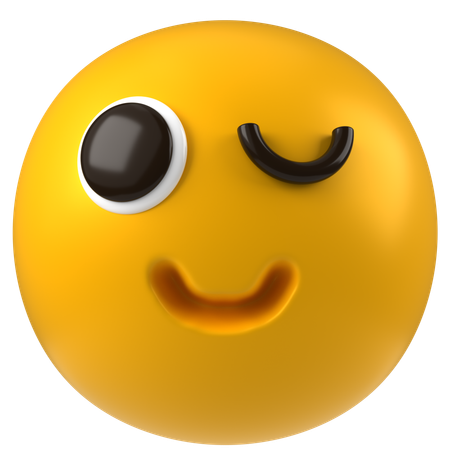 Winking  3D Icon