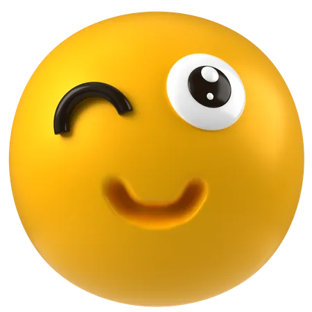 Winking  3D Icon