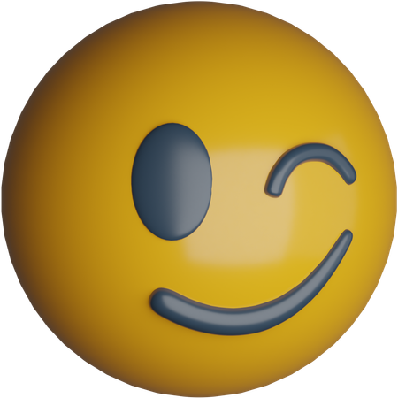 Winking  3D Icon