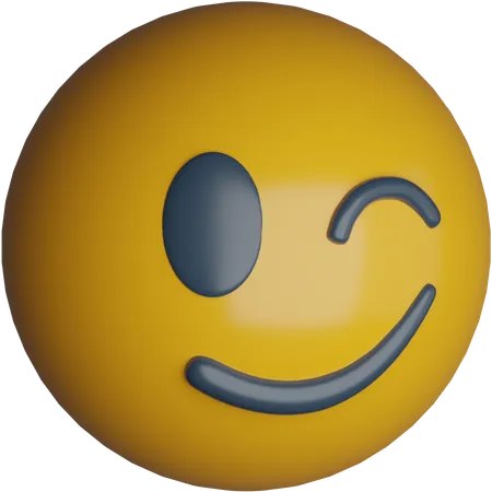 Winking  3D Icon