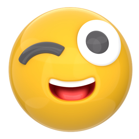 Winking  3D Icon