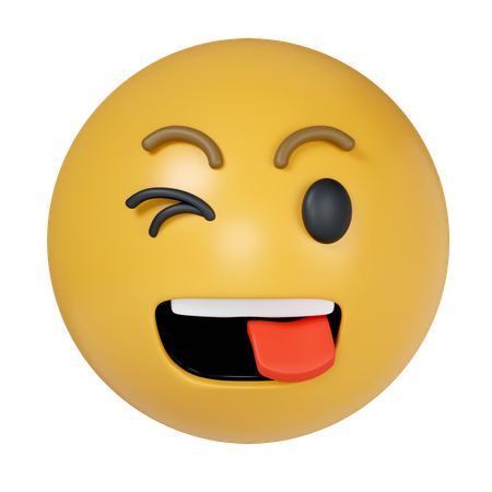 Winking  3D Icon