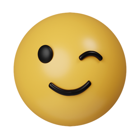 Winking  3D Icon