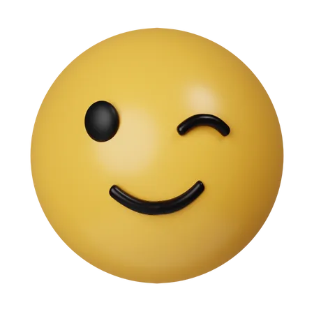 Winking  3D Icon