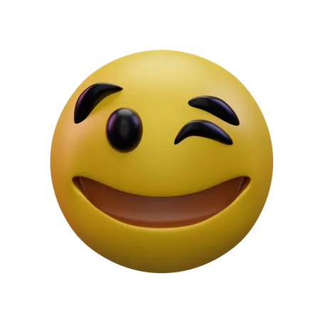 Winking  3D Icon