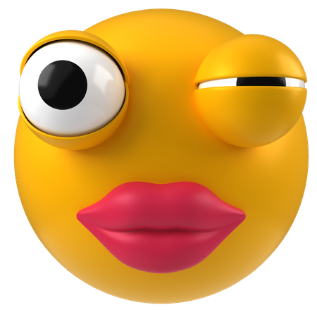 Winking  3D Icon