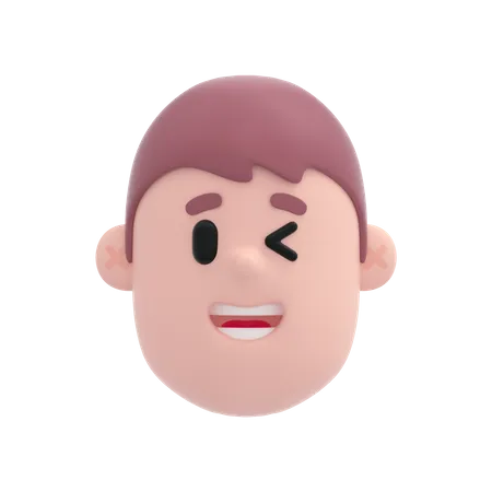 Winking Boy  3D Emoji