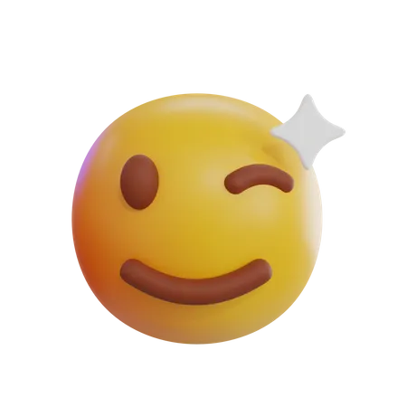 Winking Emoji  3D Icon