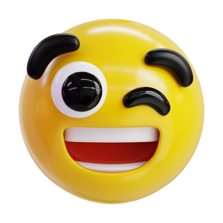 Winking Emoji  3D Icon