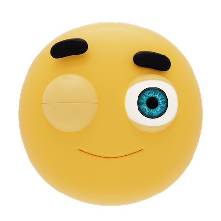 Winking Emoji  3D Icon