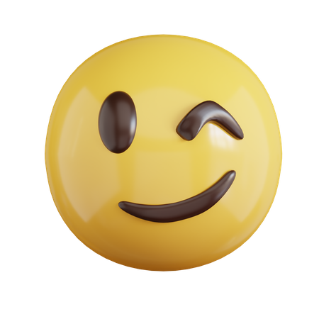 Winking emoji 3D Icon