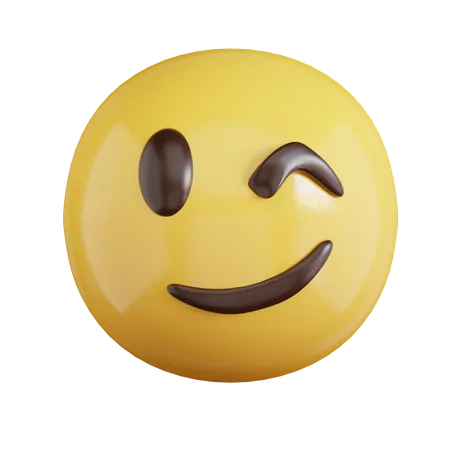 Winking emoji 3D Icon