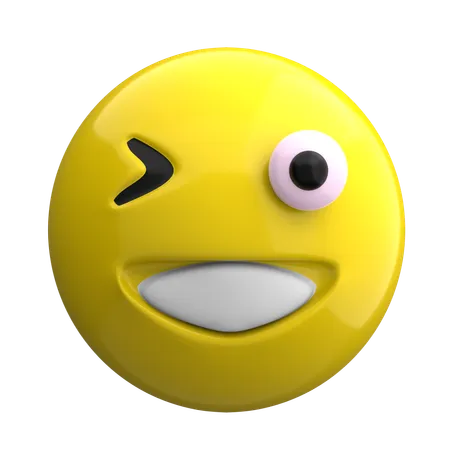 Winking Face  3D Icon