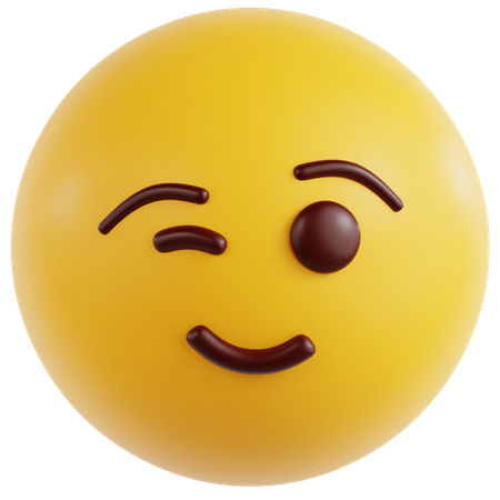 Winking Face  3D Icon