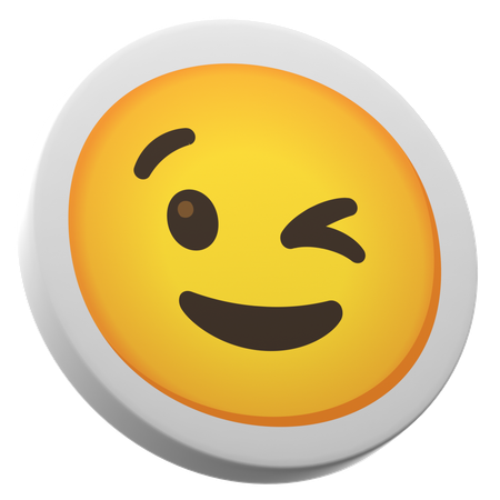 Winking Face  3D Icon