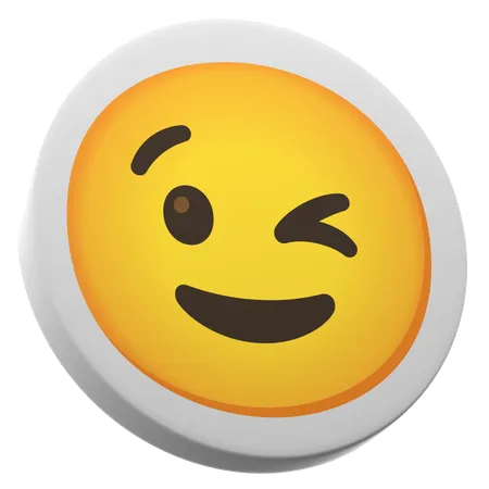 Winking Face  3D Icon