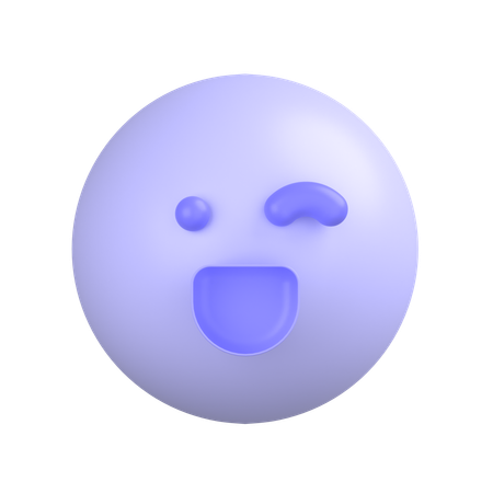 Winking Face  3D Icon