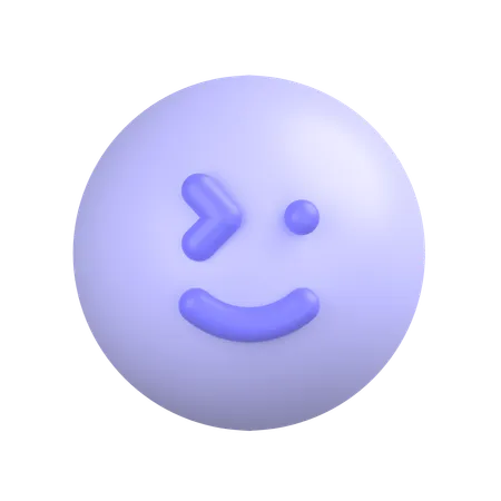 Winking Face  3D Icon