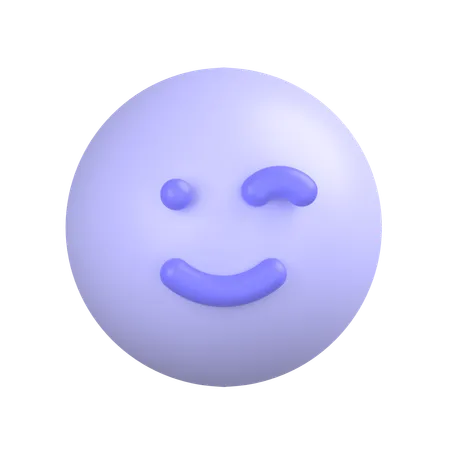 Winking Face  3D Icon