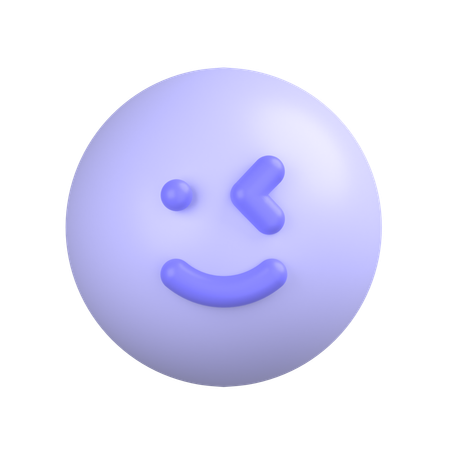 Winking Face  3D Icon