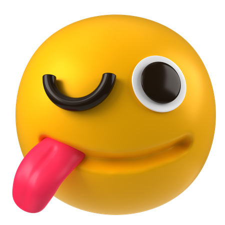 Winking Face  3D Icon