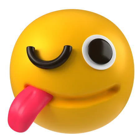 Winking Face  3D Icon