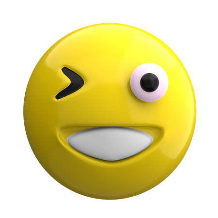 Winking Face  3D Icon