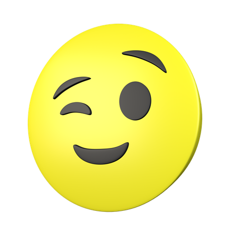 Winking Face  3D Icon