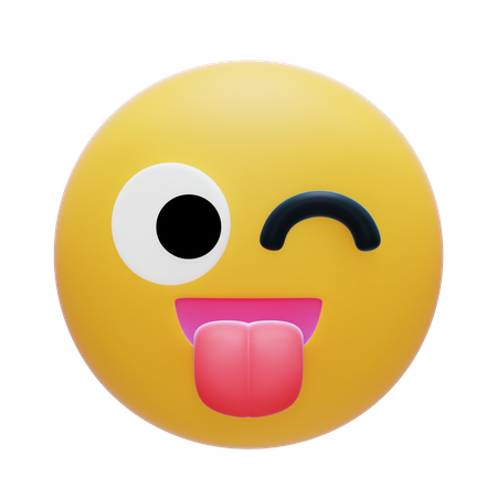 Winking Face  3D Icon