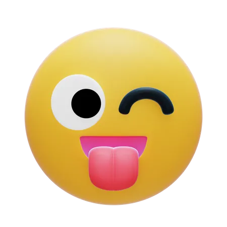 Winking Face  3D Icon