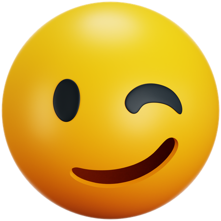 Winking Face  3D Icon