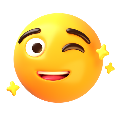 Winking Face  3D Icon