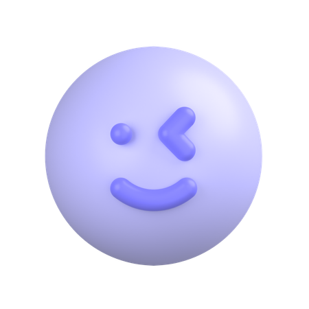 Winking Face  3D Icon