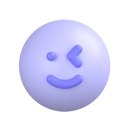 Winking Face  3D Icon