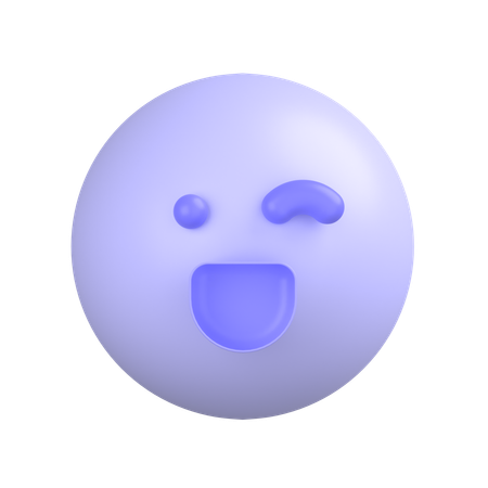 Winking Face  3D Icon